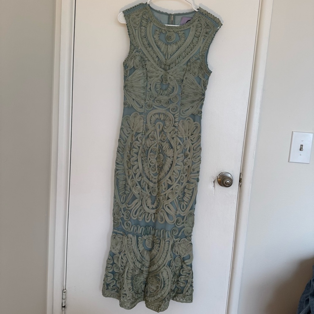 JS Collections Soutache Mermaid Midi Dress Size 2 - Picture 2 of 14